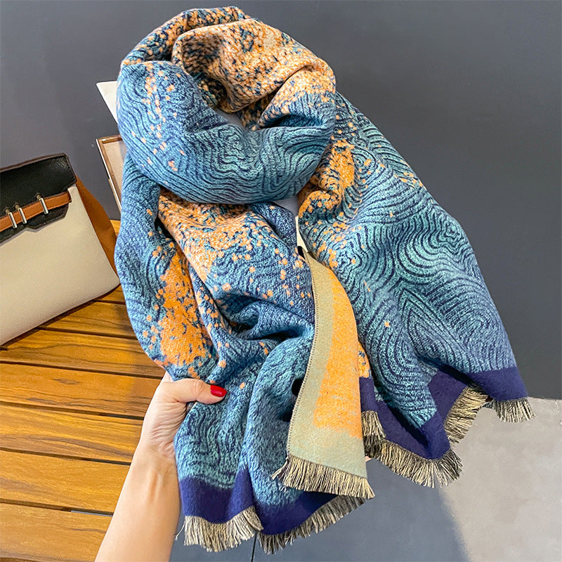 National Style Design Artificial Cashmere Scarf Women